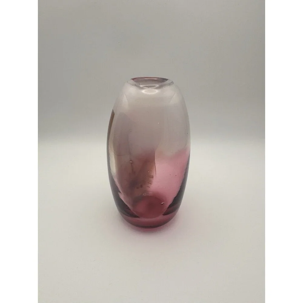 Vintage M. Rhys Williams 1988 Signed Studio Art Glass Bud Vase Hand Blown Glass